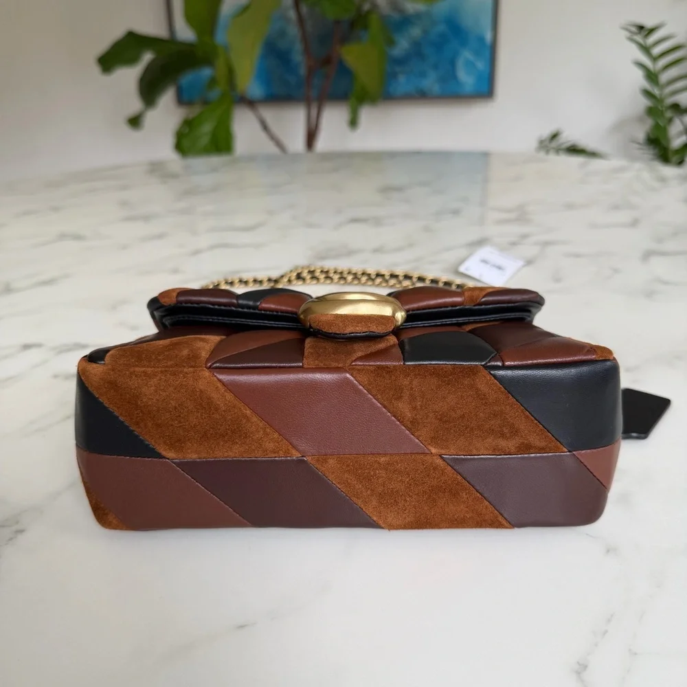 NWT Coach Tabby Shoulder Bag 20 With Patchwork Quilting Maple Shadow Brown CBG88 - Picture 5 of 15